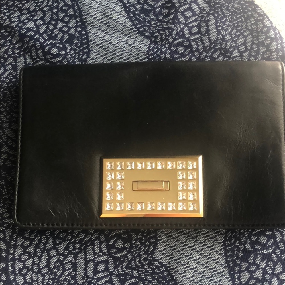 Michael Kors black leather handbag